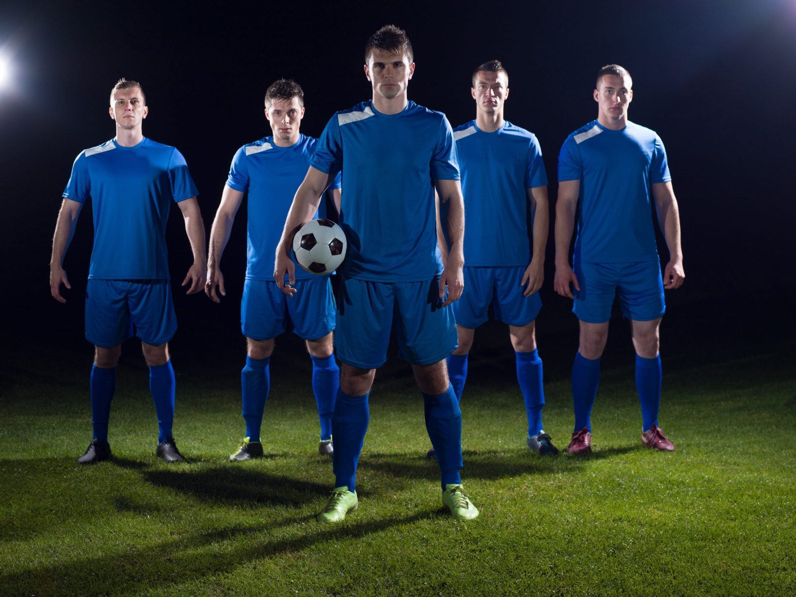 Players under the lights